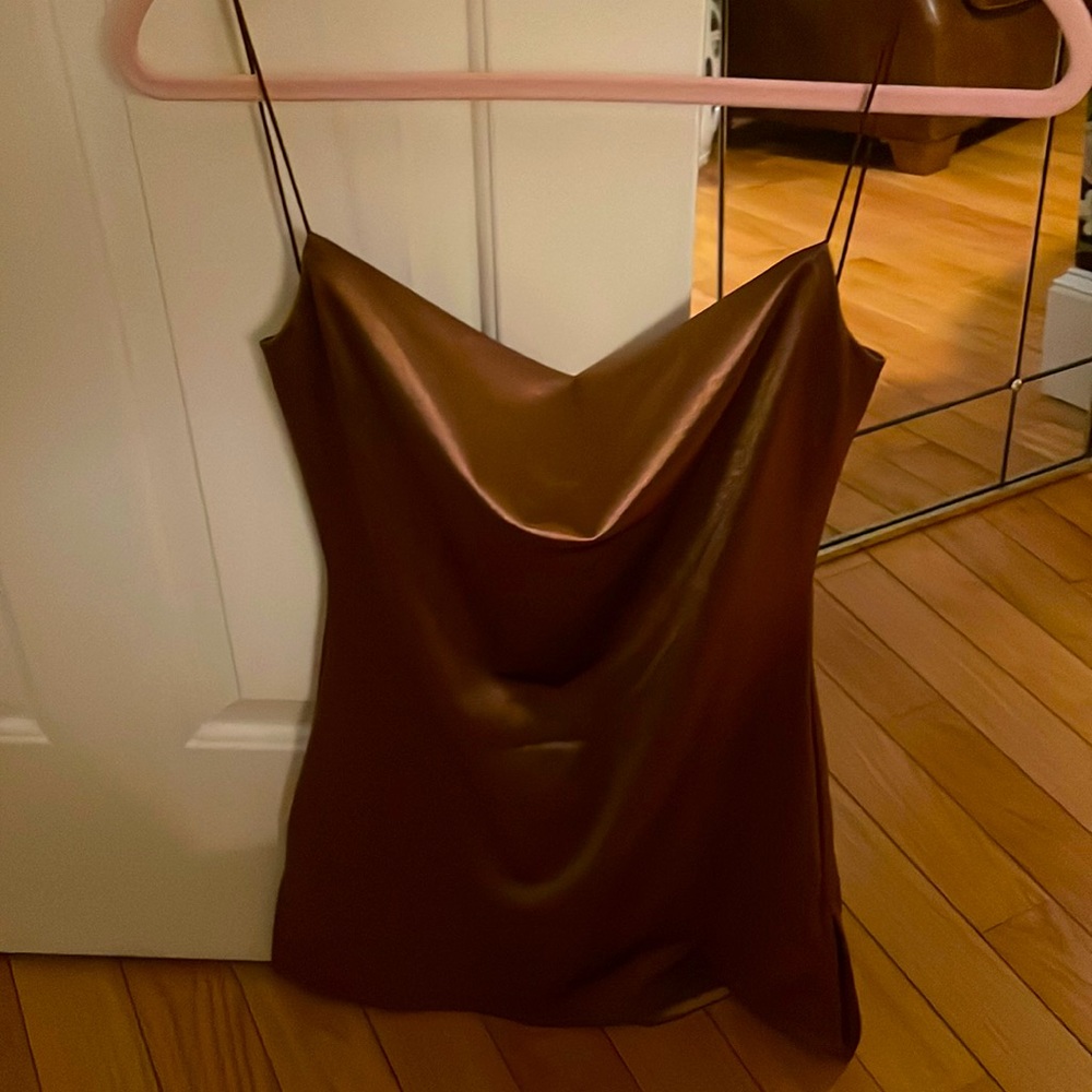 X-Small, Rose gold Zaful satin mini dress